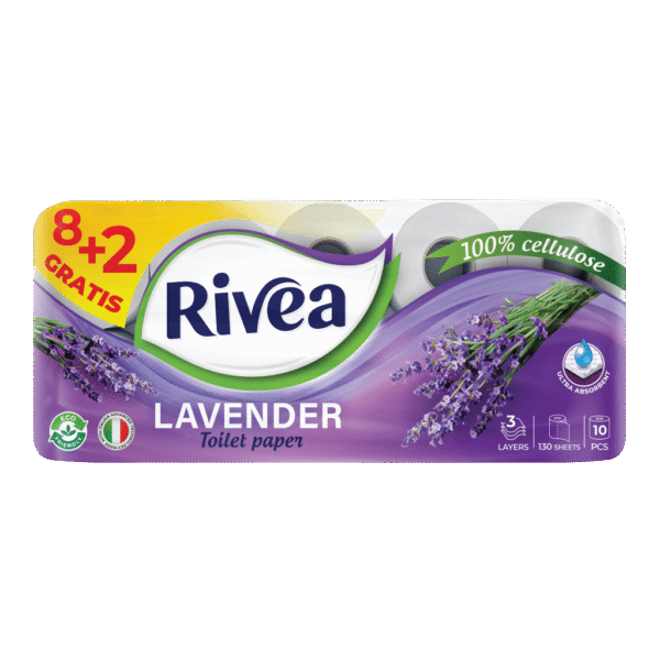 Toilet paper Lavender 8+2